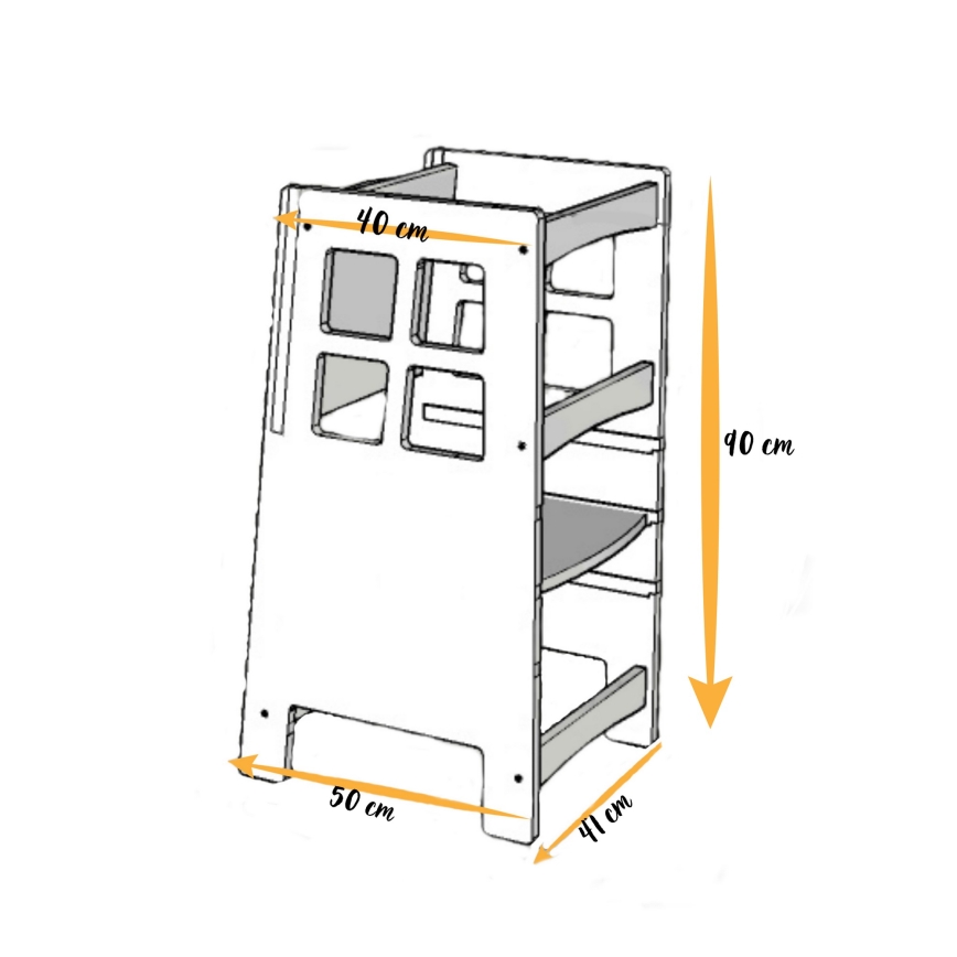 Leertoren KULE 90x50 cm bruin