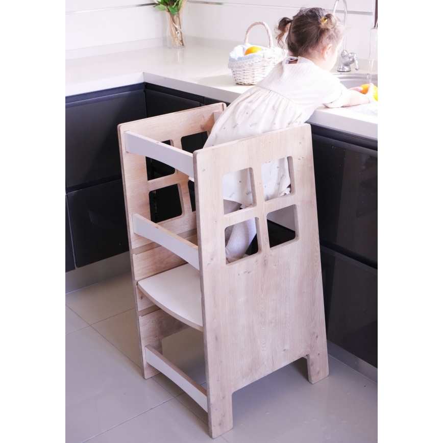 Leertoren KULE 90x50 cm bruin/wit