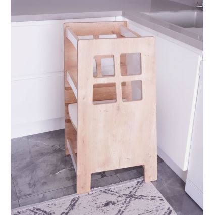 Leertoren KULE 90x50 cm bruin/wit