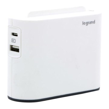 Legrand 049401 - Multiprise 2Z Type C + USB-A + USB-C blanc