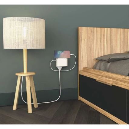 Legrand 049401 - Verdeelstekker 2Z Type C + USB-A + USB-C wit