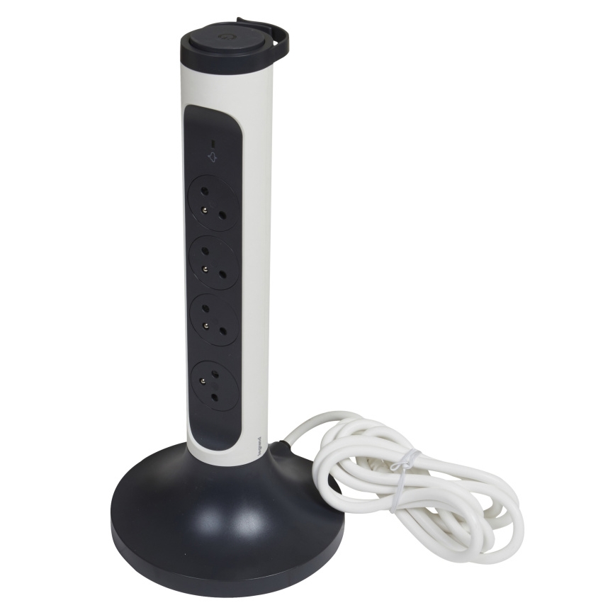 Legrand 049410 - Colonne de prises 230V/16A, 4x2P+T 2m