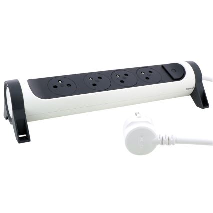 Legrand 049459 - Rallonge avec interrupteur 4Z Type E 3m