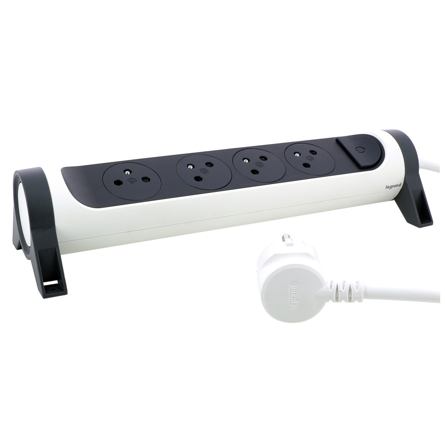 Legrand 049459 - Rallonge avec interrupteur 4Z Type E 3m