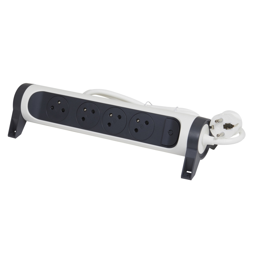 Legrand 049459 - Rallonge avec interrupteur 4Z Type E 3m