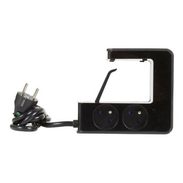 Legrand 050412 - Câble d'extension avec interrupteur pour dessus de table 4Z Type E + 2x USB-A 1,5m noir