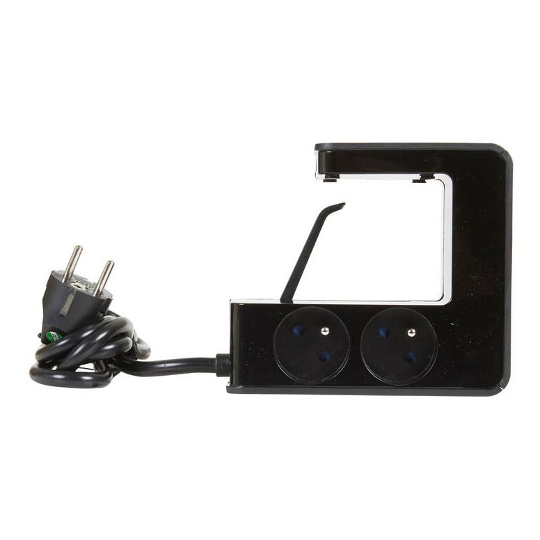 Legrand 050412 - Câble d'extension avec interrupteur pour dessus de table 4Z Type E + 2x USB-A 1,5m noir
