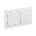 Legrand - 2x dubbele trappenschakelaar nr. 5 met afdekraam SUNO wit