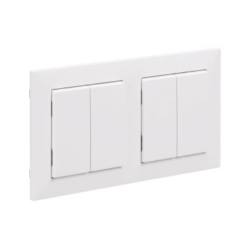 Legrand - 2x Interrupteur d'escalier double č. 5 avec cadre SUNO blanc