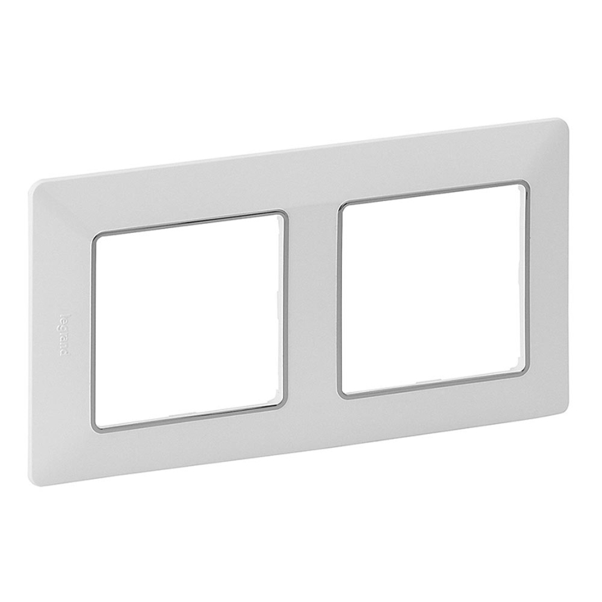 Legrand 754032 - Cadre pour interrupteur VALENA LIFE 2P blanc/Chrome