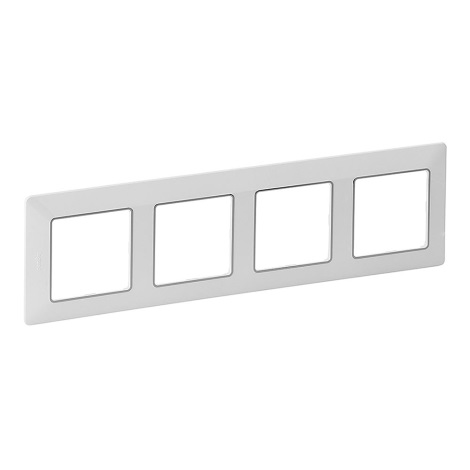 Legrand 754034 - Cadre pour interrupteur VALENA LIFE 4P blanc/Chrome