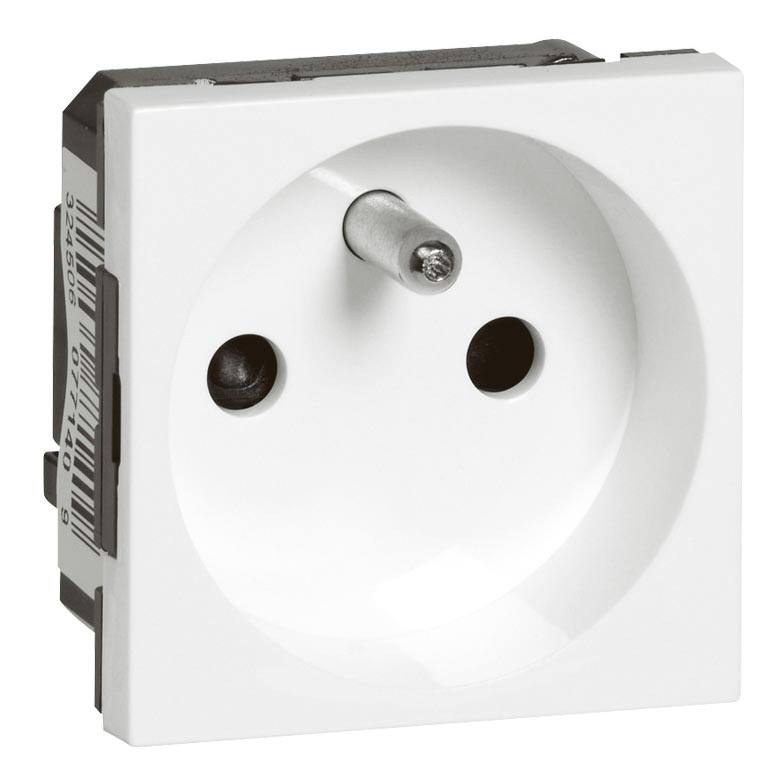 Legrand 77140 - Prise MOSAIC 230V/16A 2P+T 2M blanche