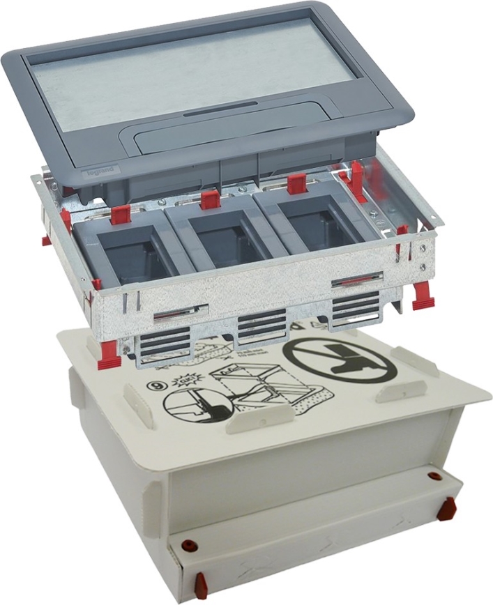 LEGRAND - Boîtier encastré pour béton 12 modules (6 appareils 45x45)