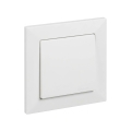 Legrand - Bouton unipolaire n° 1/0 avec cadre SUNO blanc