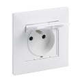 Legrand - Buitenstopcontact met afdekraam NILOE STEP 250V IP44 wit