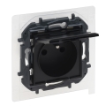Legrand - Buitenstopcontact zonder afdekraam 250V/16A NILOE STEP IP44 zwart