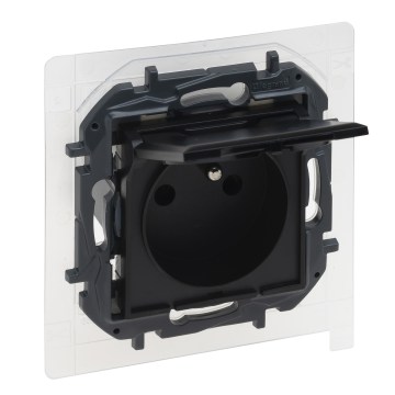 Legrand - Buitenstopcontact zonder afdekraam 250V/16A NILOE STEP IP44 zwart