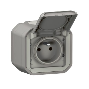 Legrand - Buitenwandcontactdoos PLEXO 250V IP55 grijs