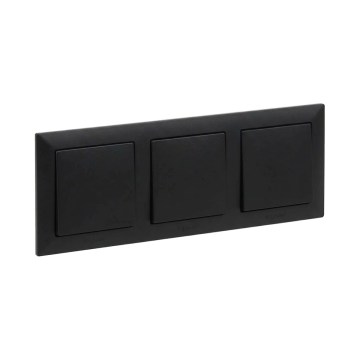 Legrand - Drievoudige eenpolige schakelaar nr. 1 met frame SUNO zwart