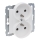 Legrand - Dubbele huishoudelijke wandcontactdoos zonder afdekraam 250V/16A SUNO wit