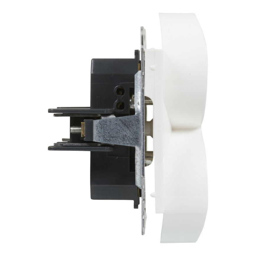 Legrand - Dubbele huishoudelijke wandcontactdoos zonder afdekraam 250V/16A SUNO wit