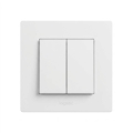 Legrand - Dubbele trappenschakelaar 6+6 met afdekraam NILOE STEP wit