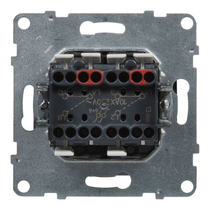 Legrand - Dubbele trappenschakelaar zonder afdekraam nr. 6+6 SUNO wit