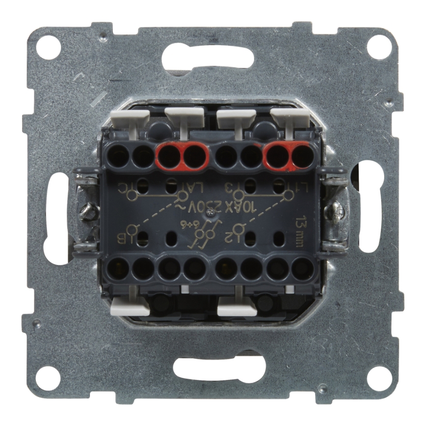 Legrand - Dubbele trappenschakelaar zonder afdekraam nr. 6+6 SUNO wit