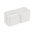 Legrand - Dubbele wandcontactdoos FORIX 250V IP44 wit