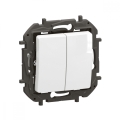 Legrand - Dubbele wisselschakelaar nr. 6+6 zonder frame NILOE wit
