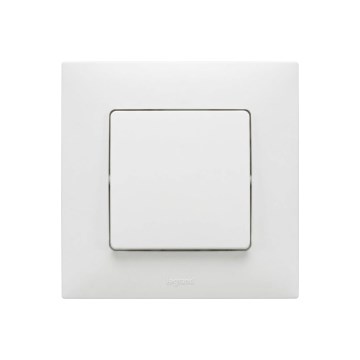 Legrand - Eenpolige drukknop nr. 1/0 met NILOE-afdekraam wit