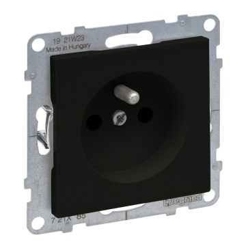 Legrand - Huishoudelijk stopcontact zonder afdekraam 250 V/16 A SUNO zwart