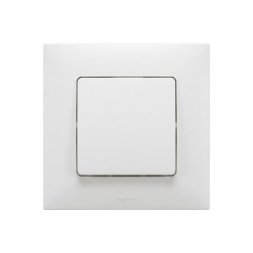 Legrand - Interrupteur d'escalier n° 6 avec cadre NILOE blanc