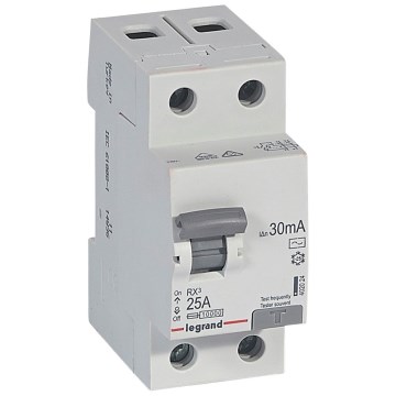 Legrand - Interrupteur différentiel 2 pôles RX3 2P 25 A 30 mA AC