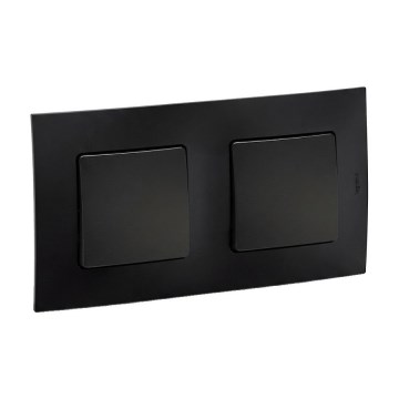Legrand - Interrupteur double unipolaire n° 1 avec cadre NILOE noir