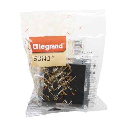 Legrand - Interrupteur double va-et-vient n° 5 sans cadre SUNO noir