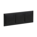 Legrand - Interrupteur triple unipolaire n° 1 avec cadre SUNO, noir