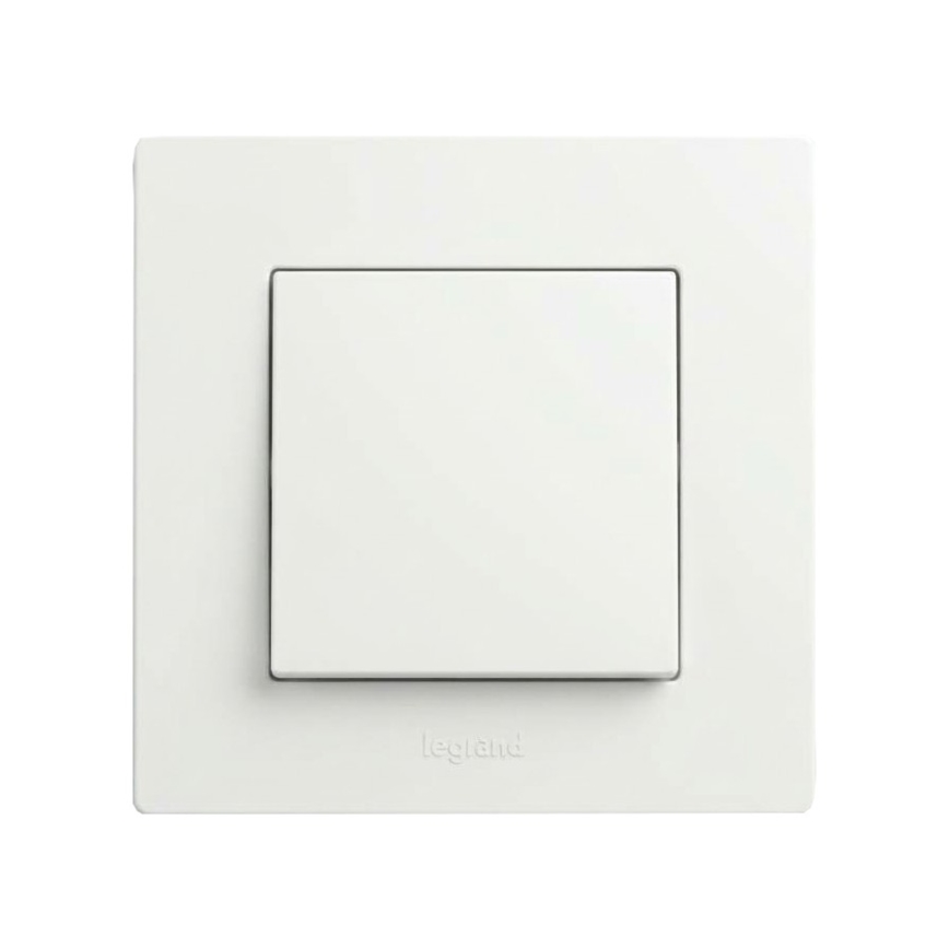 Legrand - Interrupteur unipolaire n° 1/0 avec cadre NILOE STEP blanc