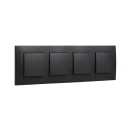 Legrand - Interrupteur unipolaire quadruple n° 1 avec cadre NILOE, noir