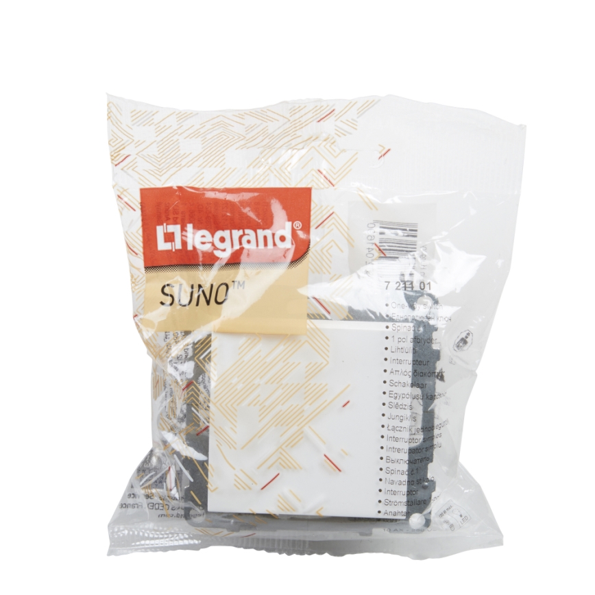 Legrand - Interrupteur unipolaire sans cadre, 1 module, SUNO, blanc