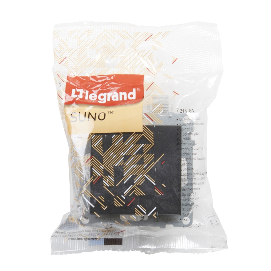 Legrand - Interrupteur unipolaire sans cadre n°1 SUNO noir