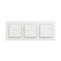Legrand - Interrupteur unipolaire triple n° 1 avec cadre NILOE STEP blanc