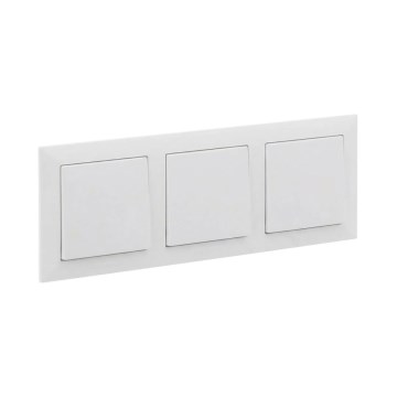Legrand - Interrupteur unipolaire triple n° 1 avec cadre SUNO blanc