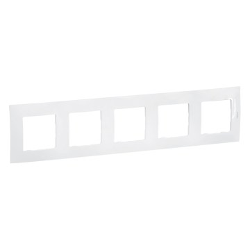 Legrand - Plaque 5 postes NILOE blanche