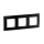 Legrand - Plaque triple NILOE noire