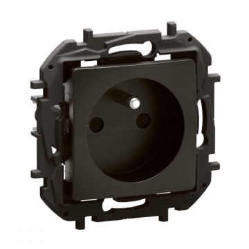 Legrand - Prise domestique sans cadre NILOE 250 V noire