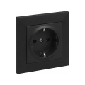 Legrand - Prise domestique SCHUKO avec cadre SUNO 250V noire