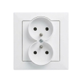 Legrand - Prise double domestique avec cadre SUNO 250 V blanche