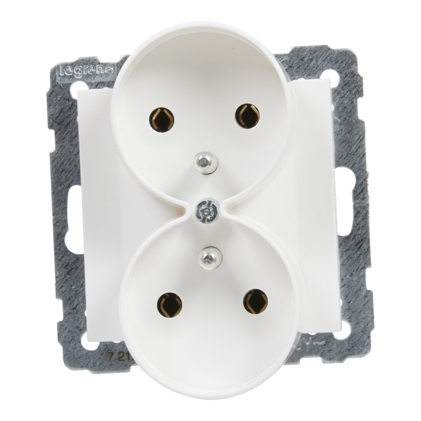 Legrand - Prise double domestique sans cadre 250V/16A SUNO blanche