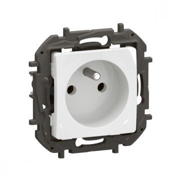Legrand - Prise électrique domestique sans cadre NILOE 250 V blanche